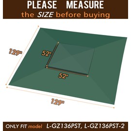 Ontheway Winds Replacement Canopy for Target Madaga Gazebo (Dark Green)