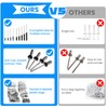 SDTC Tech 400pcs Black Pop Rivets Assortment Kit, 9 Sizes