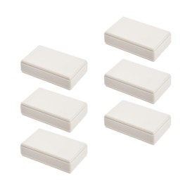 Heyiarbeit 6Pcs 2.28"x 1.38"x0.59" ABS Gray Dustproof Electronic Junction Box Enclosure Project Box Cord Protector For Electronic Projects