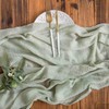 Aoksunova Cheesecloth Wedding Table Runner, Eucalyptus Green, Muslin, Chiffon, 400