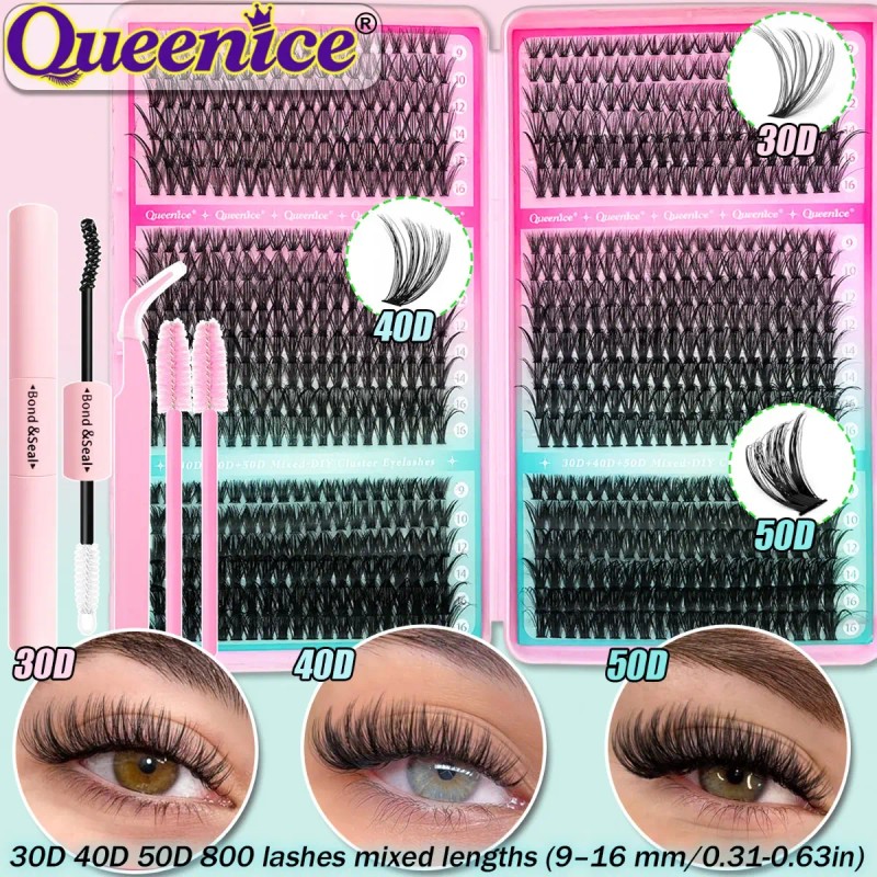 Kit De Extensiones De Pestanas 800pcs C/pegamento Capacidad