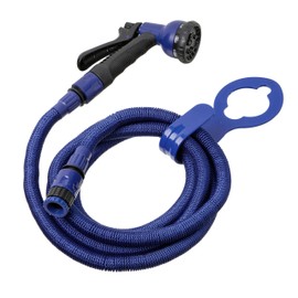 TATAY Garden Hose Flexible 7.5 m Superflex Lightweight Watering Gun with 8 Positions Universal Connection 3/4"-1/2" Female Thread and Hanger Blue