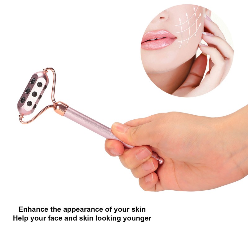 Face Beauty Massage Roller Aluminium Alloy Promote Absorption Germanium Manual