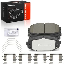 A-Premium Juego de pastillas de freno de disco de cerámica delanteras compatibles con Kia Soul 2014-2019, Forte 2019-2022, Forte5 2020-2022, Seltos 2021-2022 y Hyundai Kona 2018-2023, Elantra GT 2018