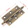FMHXG 2PCS Classical Brass Hinge Pointed Crown 2 inch Antique