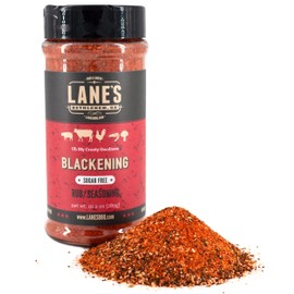 Lane's Blackening Seasoning - Premium All Natural Blackened Seasoning for Fish, Chicken and Beef | Bold Cajun Flavor | Blackened Fish Seasoning | Gluten Free | No MSG | Made in the USA | 10.2 oz
