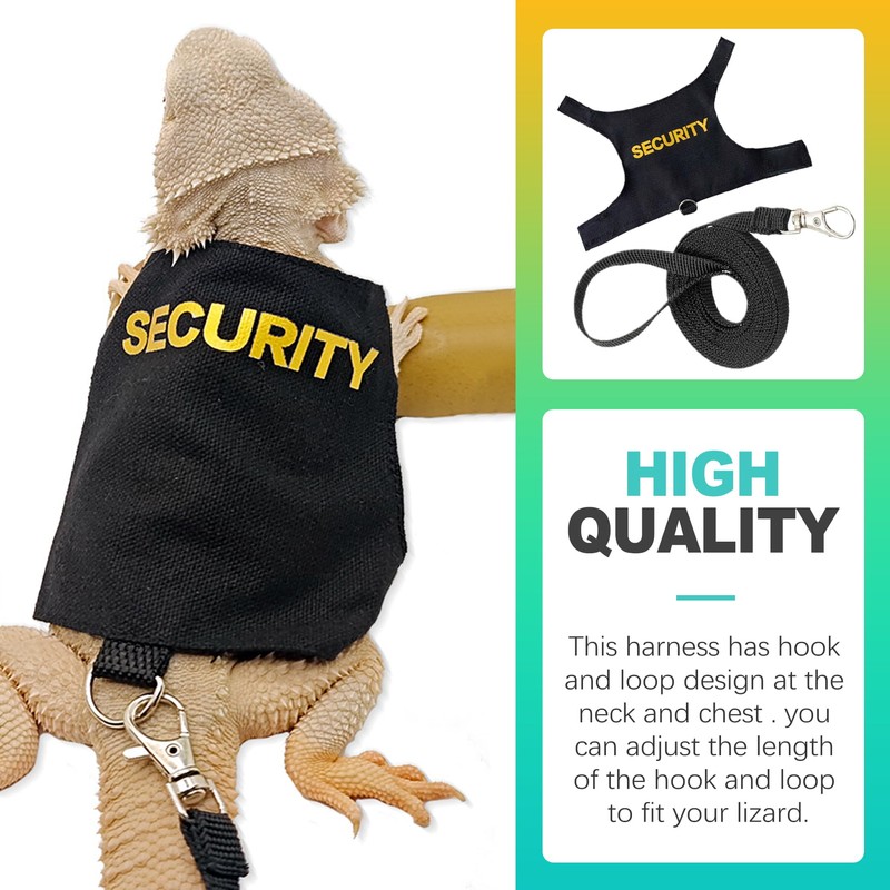 KornaDoz Escape Proof Adjustable Bearded Dragon Leash and Harness Set,