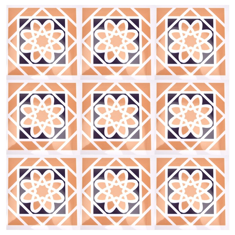 10Pcs set Imitation Ceramic Tile Wall Sticker Waterproof SelfAdhesive Wallpaper