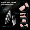 TOMICCA Short Almond & Extra Short Coffin Nail Tips, 240Pcs