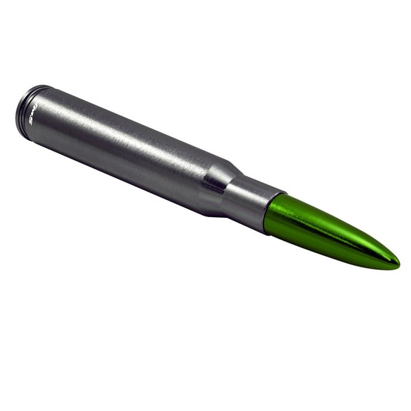 VMS RACING 50 Cal Caliber Gunmetal Green TIP Bullet Antenna