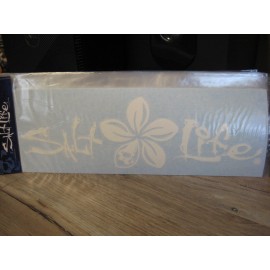 Salt Life Decal - 12" Medium Surface Mount Sticker - Plumeria - White SAD974