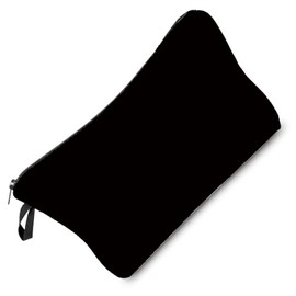 Livel lhood Pure Black Makeup Bag Solid Black Organizer Zipper Pouch Pure Color Cosmetic Bag DIY Present for Women