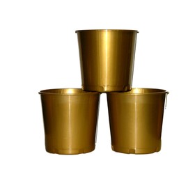 Church Offering Donation Buckets, Pack 3, Color Gold