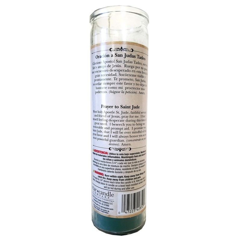 Saint Jude (San Judas Tadeo) Green Perfumed Devotional Candle