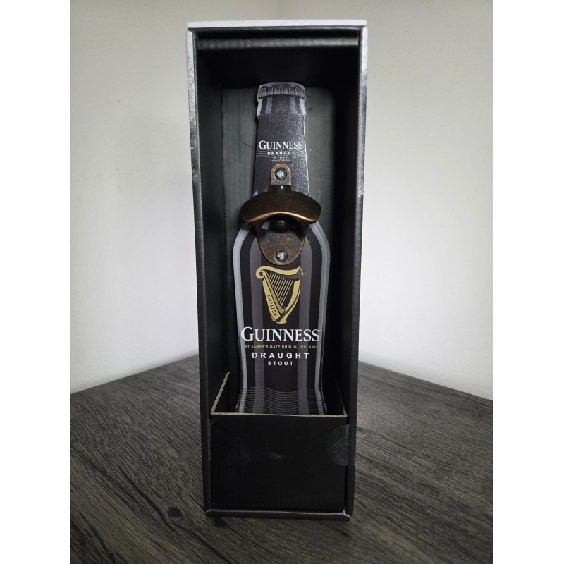 Guinness Draught Stout Wooden Bottle Opener Cap Catcher