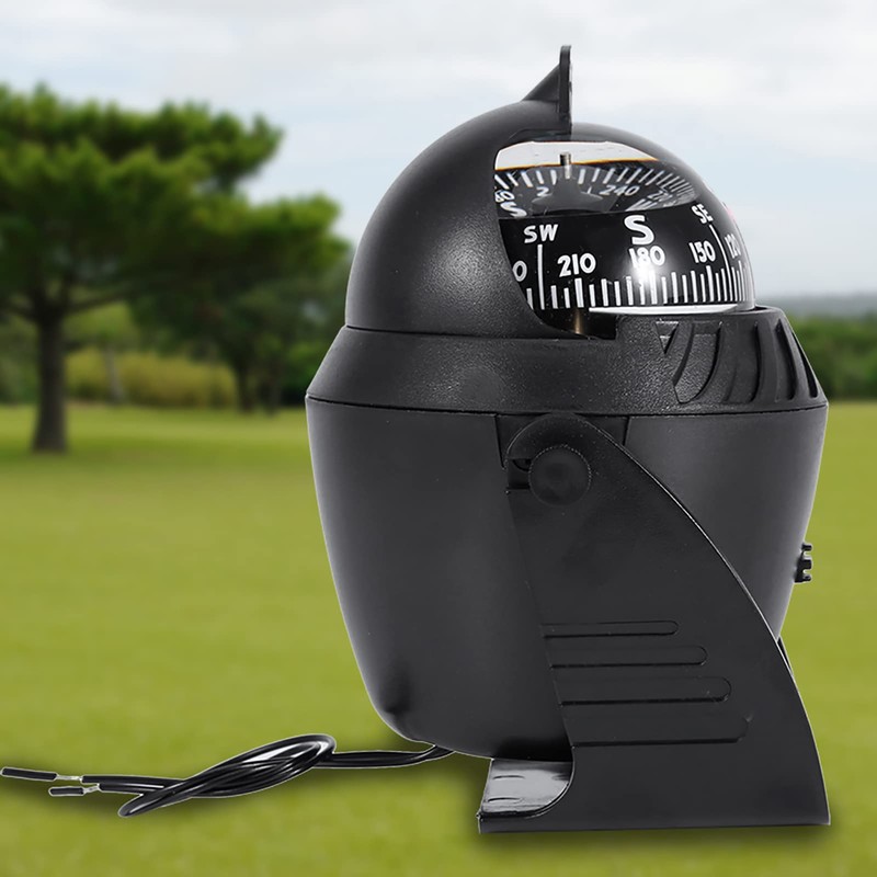 ANKROYU High Precision LED Light Car Compass, Rotating Compass Navigation