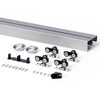 EaseLife 4FT/48in Bypass Double Sliding Pocket Door Hardware Kit,Commercial Grade,Aluminum,Bypassing