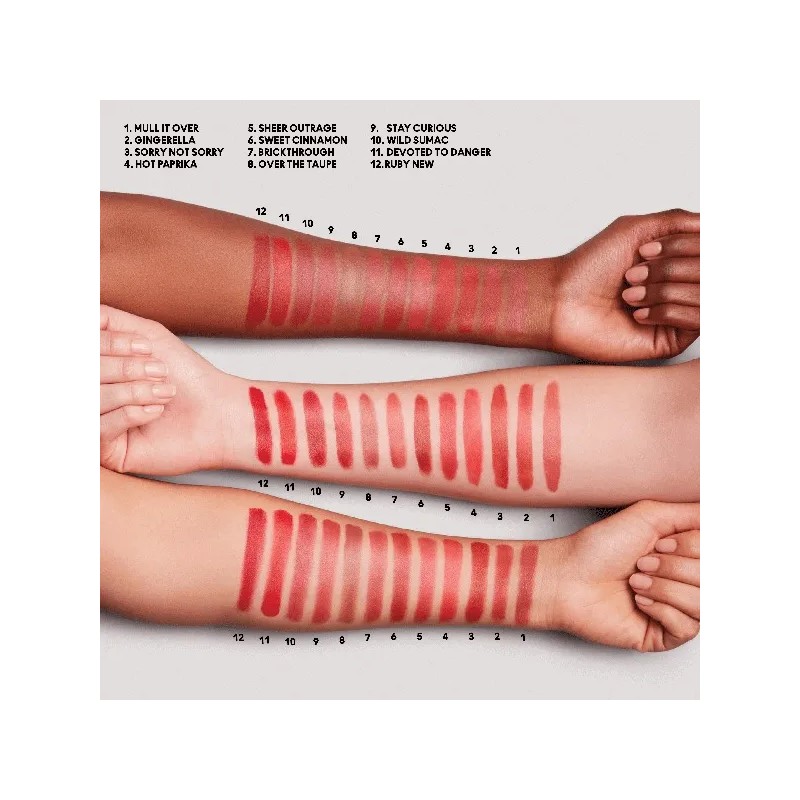 Labial Mac Powder Kiss Velvet Blur Slim Stick Color Gingerella