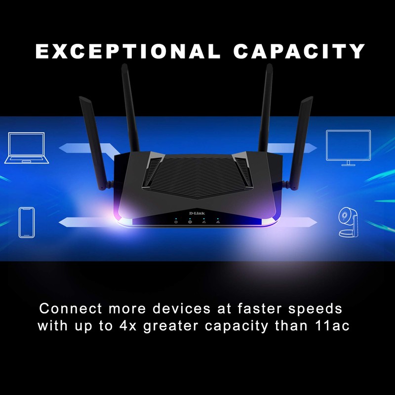 D-Link EXO WiFi 6 Router AX1500 MU-MIMO Voice Control Dual
