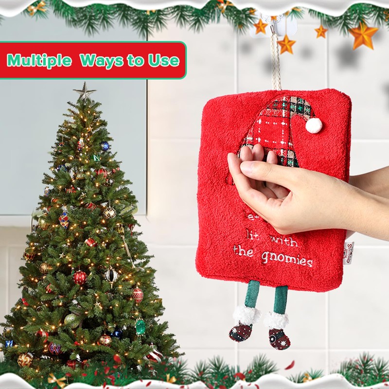 Sailench Christmas Hand Towel, Red Witch Hat Styles,Bathroom Hand Towels