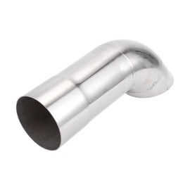 Motoforti 2.5" ID Inlet Turn Down Exhaust Tip 9" Inch 230mm Overall Length Silver Tone T304 Stainless Steel 2.5" Outlnlet OD Tailpipe Tip Surface Polishing Mandrel Bend Elbow Tube