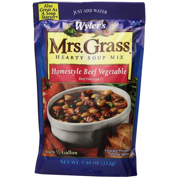 Mrs. Grass Homestyle Beef Vegetable Soup Mix 7.48oz (Pack of 3)