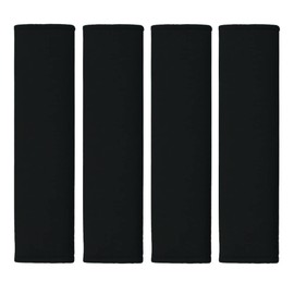 Mirkoo Car Seat Belt Cover Pad, 4-Pack Soft Car Safety Seat Belt Strap Shoulder Pad for Adults and Children, Suitable for Car Seat Belt Backpack Shoulder Bag Laptop Computer Bag (Black-4P)