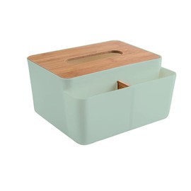 Rectangular Tissue Box Holder, Multifunction Facial Tissue Dispenser for Dining Room, Kitchen, Bedroom, Home Décor (Green)