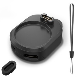 Wanme Charger Adapter for Garmin Forerunner 965 945 245 45, Portable Replacement Charging Cable Dock Stand for Garmin Forerunner 965 945 245 45 Watch (Black)