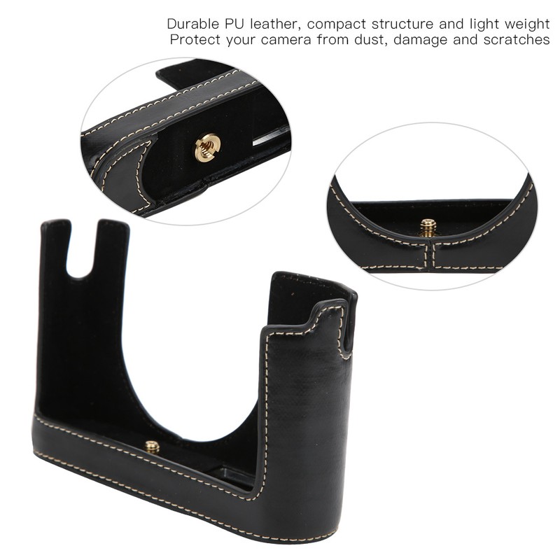 PU Leather Case Protective Half Body Cover Shell for Leica