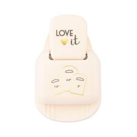 Vaessen Creative Love It Collection 3-in-1 Label Punch for Creating Labels, Labels and Gift Tags with Shell Edge, Motif Punch for Crafts with Paper 21498-005