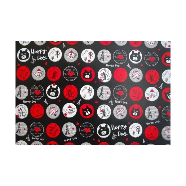 Gift Wrapping Paper - "Happy Day" Bears