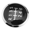 Chrome Gear 6 Speed Round Shift Knob Cap