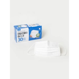 K Disposable Filter White Mask Large 30 Pack
