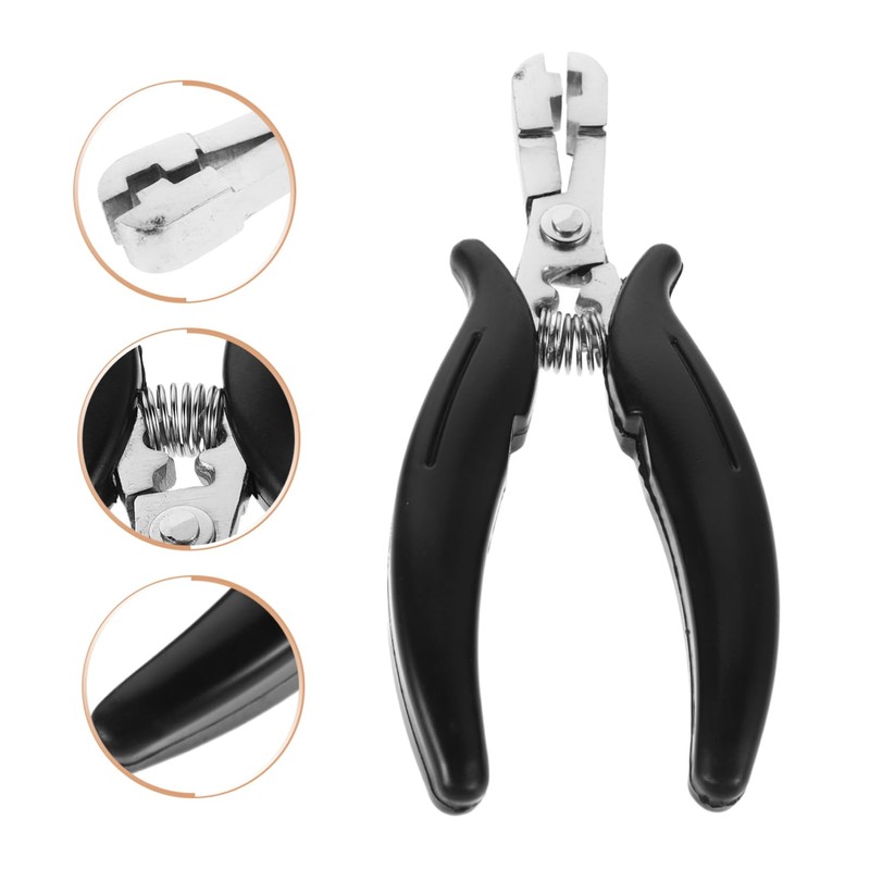 SAFIGLE Hair Extension Pliers Stainless Steel Tool for Microlink Bead