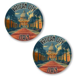 Vatican City Italy Pin Button 2.25 inch 2-Pack St. Peter's Basilica – Pinback Button for Jeans Pants Shirt Backpack – Pins for Clothes Hat Cap ID45000
