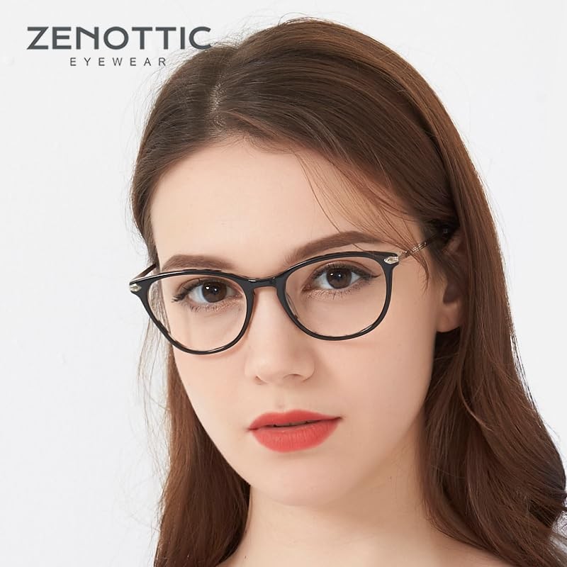 ZENOTTIC Vintage Round Glasses Frame Nerd Glasses Without Prescription Retro