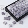 PBT Keycaps 131 Keys Rose Coast Grey Keycaps, Double Shot