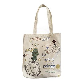 Cute Canvas Bag, Tote Bag, Large Capacity, Shoulder Bag, Bag for Commuting to School/Going Out, With Zipper/Buttons, Prince of the Star,