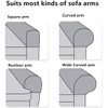Yogsey Stretch Couch Arm Covers, Breathable Armrest Covers for Sofas