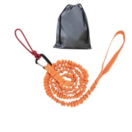 Unbranded Bike Bungee Tow Rope for Kids, Child Bike Stretch Bungee Cord Pull Behind w/ Bag - Orange