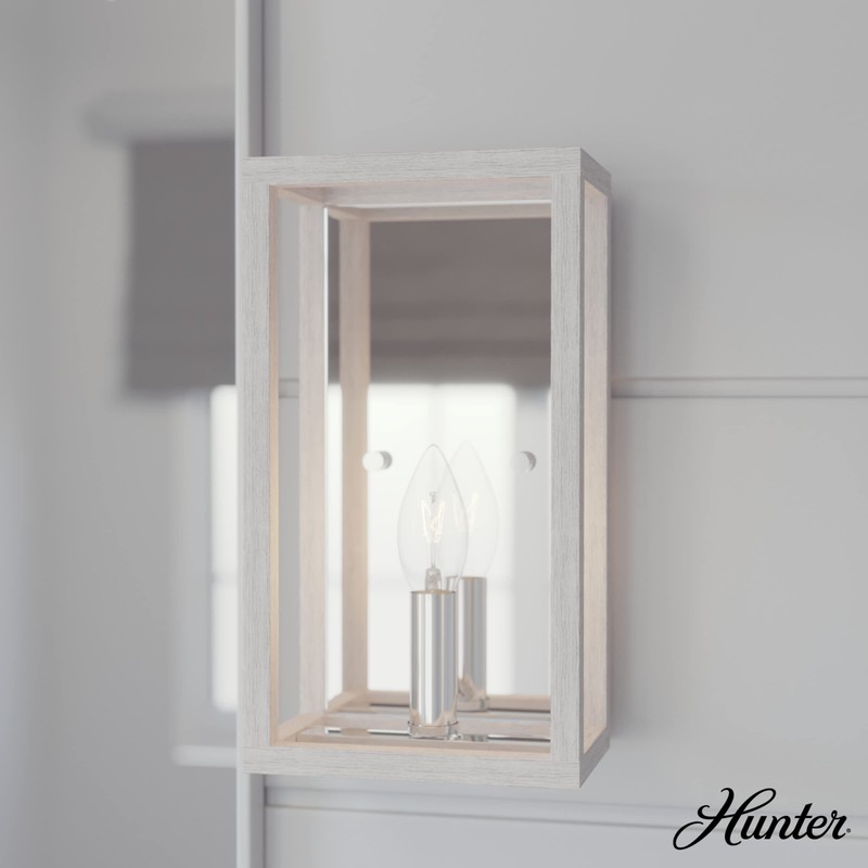 Hunter Fan Company 19999 Squire Manor Wall Sconce, Distressed White