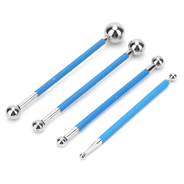 Caulking Tool Kit, 4Pcs Metal Ball Tile Caulk Finishing Tools,Tile