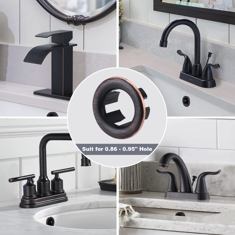ARCORA 6 Pack Sink Overflow Ring, ARCORA Bathroom Kitchen Sink