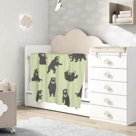 Animal Pattern Malayga, Blanket, For Kids, Microfiber, Warm, Ultra Fine Fiber, Super Soft, Gentle on the Skin, Can be Worn Over the Knees, Fluffy, Washable, Stylish, Cute, Nursery School, Home Use (39.8 x 29.9 inches (101 x 76 cm)