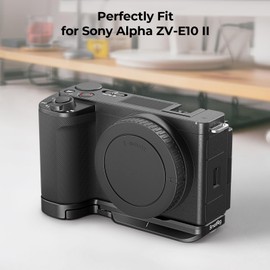 SMALLRIG ZV-E10 II Base Plate for Sony Alpha ZV-E10 II, Bottom Mount Plate with Quick-Release Plate for Arca, QD Socket, Hand Strap Hole, 1/4"-20 Threaded Hole - 4950