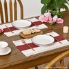 Rose Red Farmhouse Rustic Placemats Set of 4-12x18 Inch