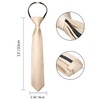Alizeal Boys Solid Color Pre-tied 2.4'' Zipper Skinny Necktie, Champagne