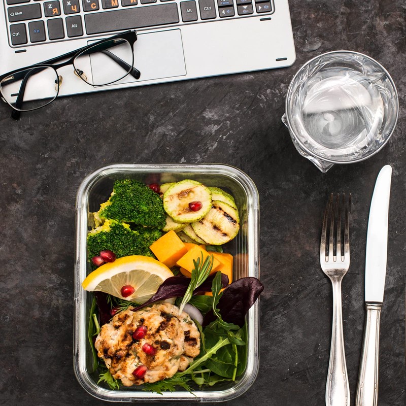 Bayco 10 Pack Glass Meal Prep Containers, Glass Food Storage