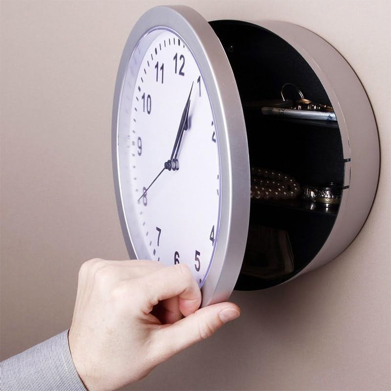 AIMALL Jewelry Clock Safe Wall Clock, Creative Hidden Money Storage